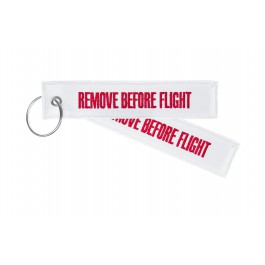 Porte-Clés Remove Before Flight (White)