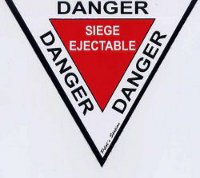 Stickers Triangle Danger Ejection (19 cm)