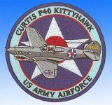 Patch Curtis P40 Kittyhawk USAAF